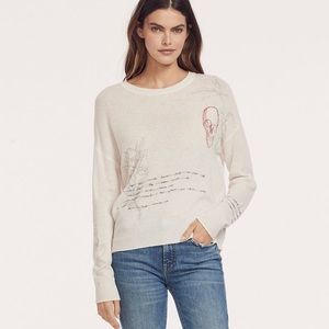 360 Cashmere SKULL CASHMERE BLAYNE SWEATER size medium 100% cashmere